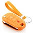 Housse de Protection clé compatible avec Peugeot - Coque Cover Housse étui en Silicone - Orange