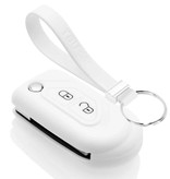 TBU car TBU car Autoschlüssel Hülle kompatibel mit Citroën 2 Tasten - Schutzhülle aus Silikon - Auto Schlüsselhülle Cover in Weiß
