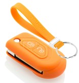 TBU car TBU car Funda Carcasa llave compatible con Citroën - Funda de Silicona - Cover de Llave Coche - Naranja