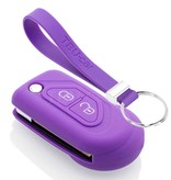 TBU car Citro√´n Capa Silicone Chave do carro - Capa protetora - Tampa remota FOB - Roxo