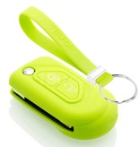 TBU car Citro√´n Capa Silicone Chave do carro - Capa protetora - Tampa remota FOB - Verde lima