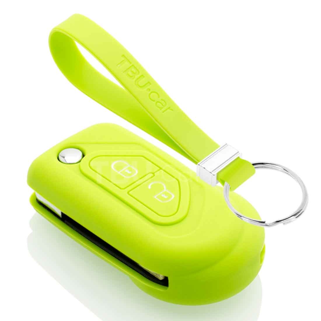 TBU car TBU car Funda Carcasa llave compatible con Citroën - Funda de Silicona - Cover de Llave Coche - Verde lima