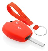 TBU car TBU car Sleutel cover compatibel met Dacia - Silicone sleutelhoesje - beschermhoesje autosleutel - Rood