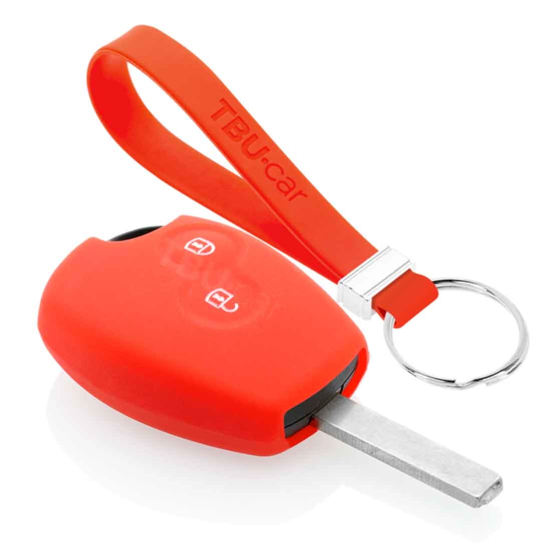 TBU car TBU car Car key cover compatible with Dacia - Silicone Protective Remote Key Shell - FOB Case Cover - Red