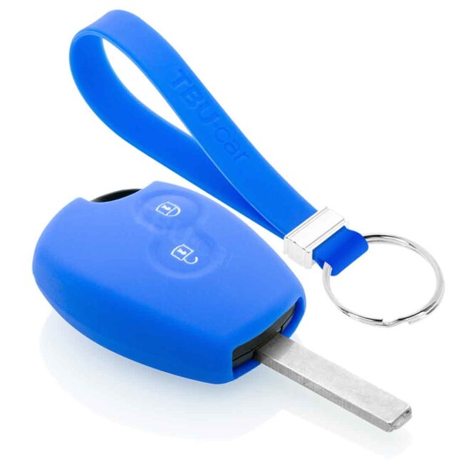 Capa para chave do carro compatível com Dacia - Capa Protetora de Chave Remota de Silicone - Tampa Remota FOB - Azul