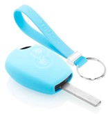 TBU car Dacia Capa Silicone Chave do carro - Capa protetora - Tampa remota FOB - Azul claro