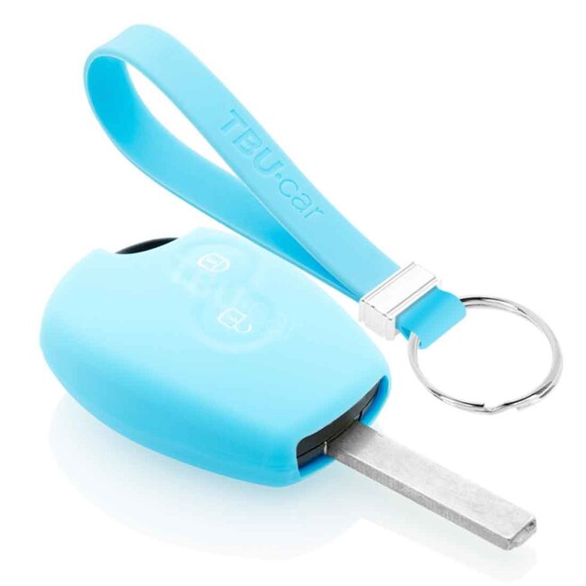 Capa para chave do carro compatível com Dacia - Capa Protetora de Chave Remota de Silicone - Tampa Remota FOB - Azul claro