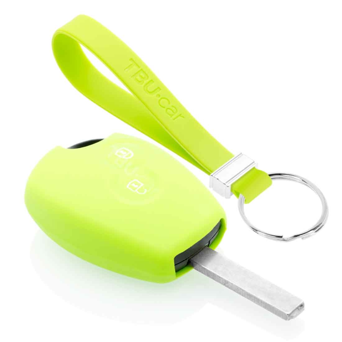 TBU car Dacia Capa Silicone Chave do carro - Capa protetora - Tampa remota FOB - Verde lima