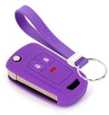 TBU car TBU car Car key cover compatible with Chevrolet - Silicone Protective Remote Key Shell - FOB Case Cover - Purple