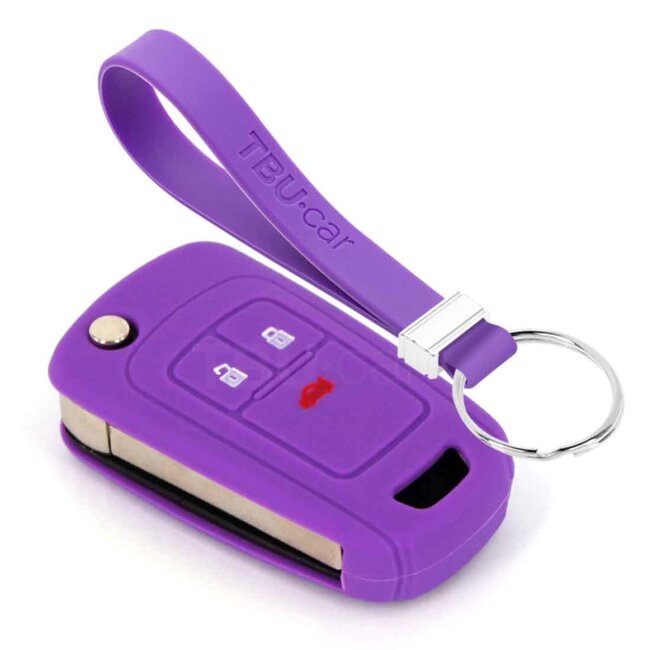 Funda Carcasa llave compatible con Chevrolet - Funda de Silicona - Cover de Llave Coche - Violeta