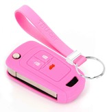 TBU car Chevrolet Capa Silicone Chave do carro - Capa protetora - Tampa remota FOB - Rosa