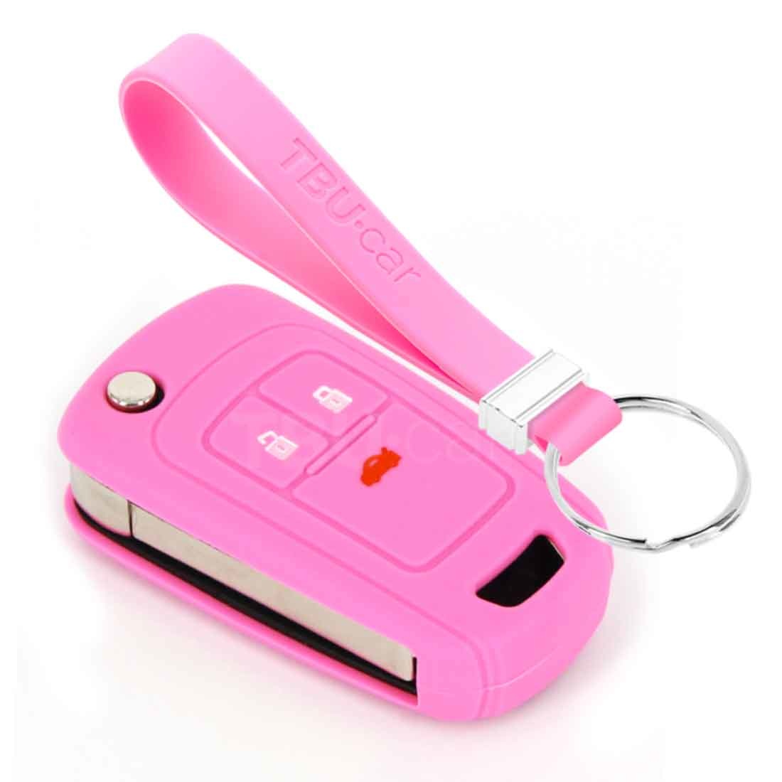 TBU car Chevrolet Capa Silicone Chave do carro - Capa protetora - Tampa remota FOB - Rosa