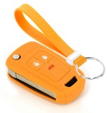 TBU car TBU car Car key cover compatible with Chevrolet - Silicone Protective Remote Key Shell - FOB Case Cover - Orange