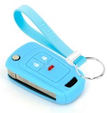 TBU car TBU car Funda Carcasa llave compatible con Chevrolet - Funda de Silicona - Cover de Llave Coche - Azul claro