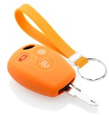 TBU car TBU car Housse de Protection clé compatible avec Dacia - Coque Cover Housse étui en Silicone - Orange