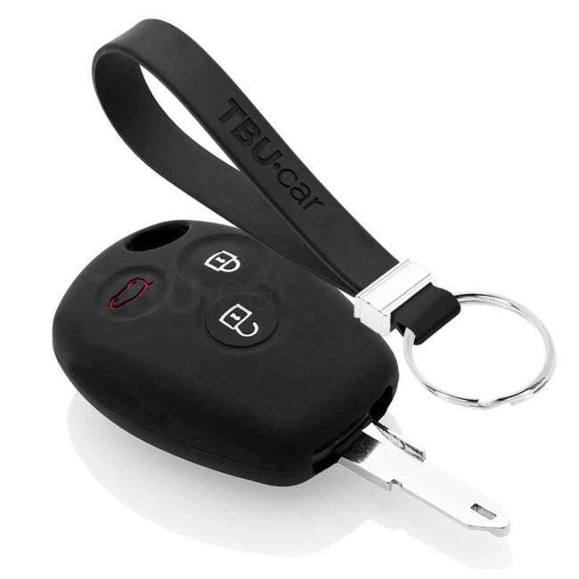 Capa para chave do carro compatível com Dacia - Capa Protetora de Chave Remota de Silicone - Tampa Remota FOB - Preto