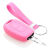 TBU car TBU car Car key cover compatible with Dacia - Silicone Protective Remote Key Shell - FOB Case Cover - Pink