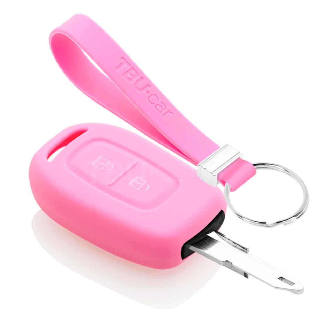 TBU car TBU car Car key cover compatible with Dacia - Silicone Protective Remote Key Shell - FOB Case Cover - Pink