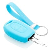 TBU car TBU car Car key cover compatible with Dacia - Silicone Protective Remote Key Shell - FOB Case Cover - Light Blue