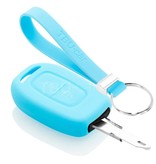 TBU car TBU car Sleutel cover compatibel met Dacia - Silicone sleutelhoesje - beschermhoesje autosleutel - Lichtblauw