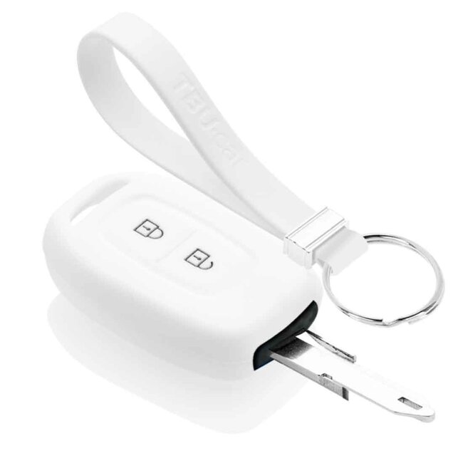 Capa para chave do carro compatível com Dacia - Capa Protetora de Chave Remota de Silicone - Tampa Remota FOB - Branco