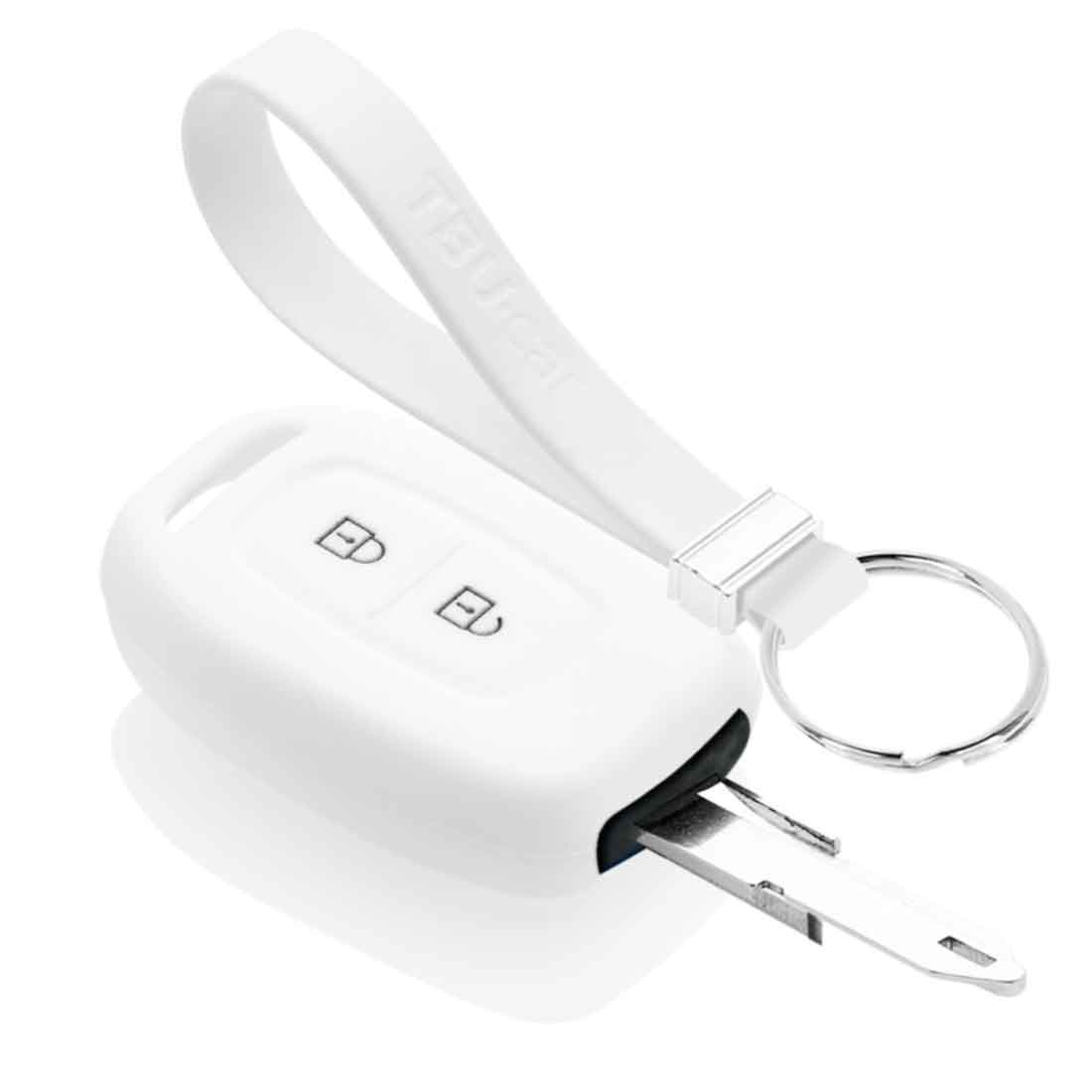 TBU car TBU car Car key cover compatible with Dacia - Silicone Protective Remote Key Shell - FOB Case Cover - White