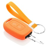 TBU car TBU car Housse de Protection clé compatible avec Dacia - Coque Cover Housse étui en Silicone - Orange