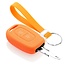 Housse de Protection clé compatible avec Dacia - Coque Cover Housse étui en Silicone - Orange
