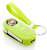 TBU car Fiat Capa Silicone Chave do carro - Capa protetora - Tampa remota FOB - Verde lima green