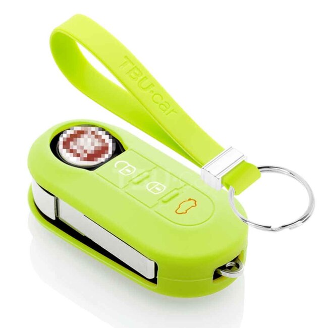 Capa para chave do carro compatível com Fiat - Capa Protetora de Chave Remota de Silicone - Tampa Remota FOB - Verde lima green