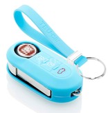 TBU car TBU car Car key cover compatible with Fiat - Silicone Protective Remote Key Shell - FOB Case Cover - Light Blue