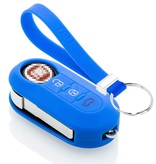 TBU car TBU car Car key cover compatible with Fiat - Silicone Protective Remote Key Shell - FOB Case Cover - Blue