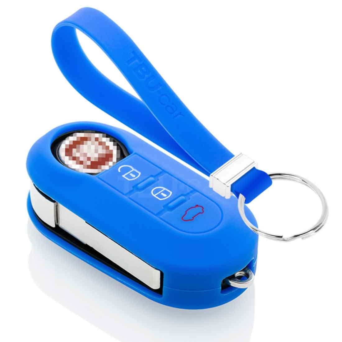 TBU car Fiat Capa Silicone Chave do carro - Capa protetora - Tampa remota FOB - Azul