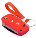 TBU car Fiat Capa Silicone Chave do carro - Capa protetora - Tampa remota FOB - Vermelho