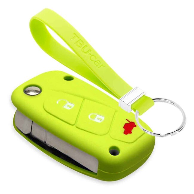 Capa para chave do carro compatível com Fiat - Capa Protetora de Chave Remota de Silicone - Tampa Remota FOB - Verde lima