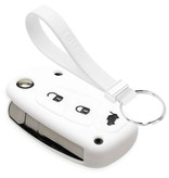 TBU car Fiat Capa Silicone Chave do carro - Capa protetora - Tampa remota FOB - Branco