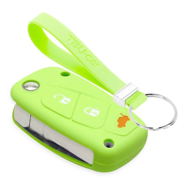 Capa para chave do carro compatível com Fiat - Capa Protetora de Chave Remota de Silicone - Tampa Remota FOB - Fosforescente