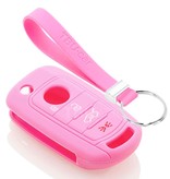 TBU car TBU car Housse de Protection clé compatible avec Fiat - Coque Cover Housse étui en Silicone - Rose