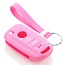Capa para chave do carro compatível com Fiat - Capa Protetora de Chave Remota de Silicone - Tampa Remota FOB - Rosa
