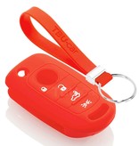 TBU car TBU car Funda Carcasa llave compatible con Fiat - Funda de Silicona - Cover de Llave Coche - Rojo