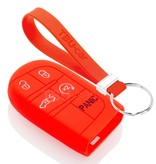 TBU car TBU car Funda Carcasa llave compatible con Fiat - Funda de Silicona - Cover de Llave Coche - Rojo