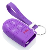 TBU car TBU car Funda Carcasa llave compatible con Fiat - Funda de Silicona - Cover de Llave Coche - Violeta