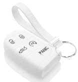 TBU car TBU car Funda Carcasa llave compatible con Jeep - Funda de Silicona - Cover de Llave Coche - Blanco