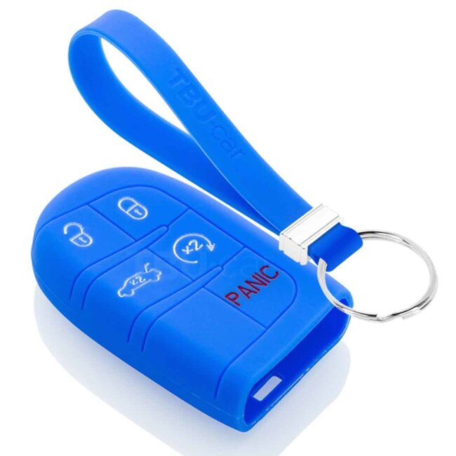 Capa para chave do carro compatível com Jeep - Capa Protetora de Chave Remota de Silicone - Tampa Remota FOB - Azul