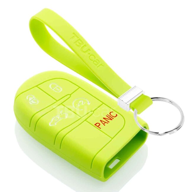 Capa para chave do carro compatível com Jeep - Capa Protetora de Chave Remota de Silicone - Tampa Remota FOB - Verde lima