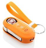 TBU car TBU car Housse de Protection clé compatible avec Lancia - Coque Cover Housse étui en Silicone - Orange