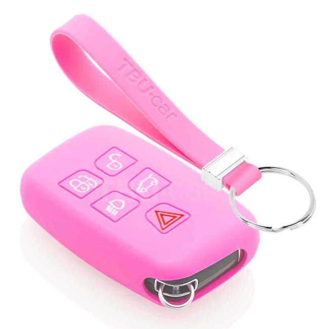 Cover chiavi auto compatibile con Range Rover - Copertura protettiva - Custodia Protettiva in Silicone - Rosa
