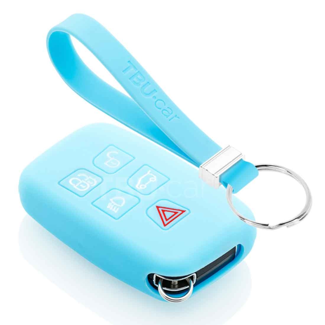 TBU car Range Rover Capa Silicone Chave do carro - Capa protetora - Tampa remota FOB - Azul claro