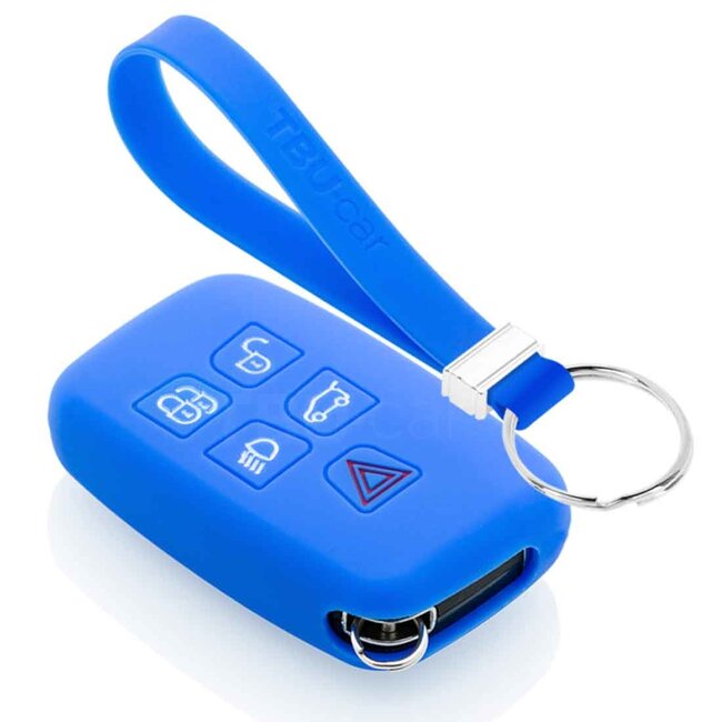 Capa para chave do carro compatível com Range Rover - Capa Protetora de Chave Remota de Silicone - Tampa Remota FOB - Azul