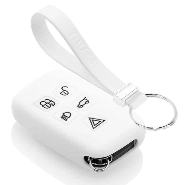 Cover chiavi auto compatibile con Range Rover - Copertura protettiva - Custodia Protettiva in Silicone - Bianco